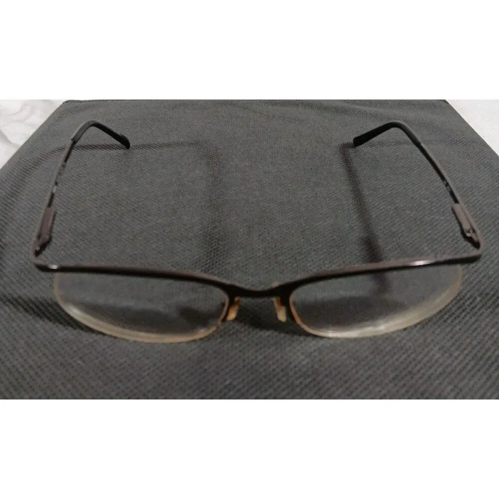 Nikon NS5005 Bronze Half Rim Unisex Eyeglass Frames Only 53-18-140 Flex Hinge